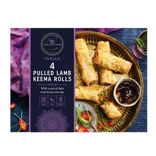 M&S Collection 4 Pulled Lamb Keema Rolls