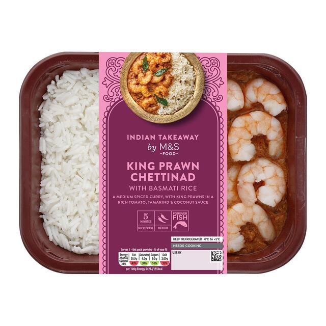 M&S King Prawn Chettinad with Basmati Rice thumbnail 2