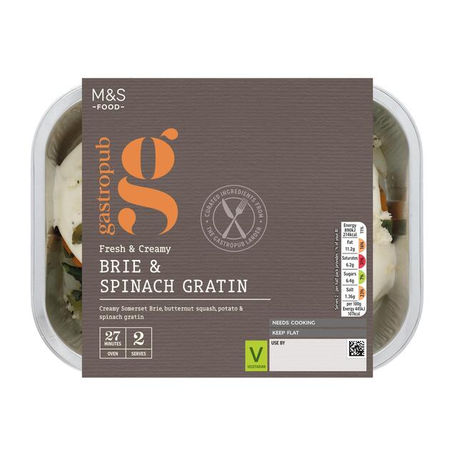 M&S Gastropub Brie & Spinach Gratin Side thumbnail 2