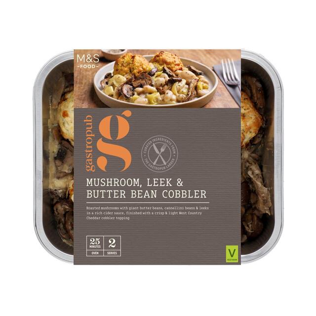 M&S Gastropub Mushroom Leek & Butterbean Cobbler Main for Two