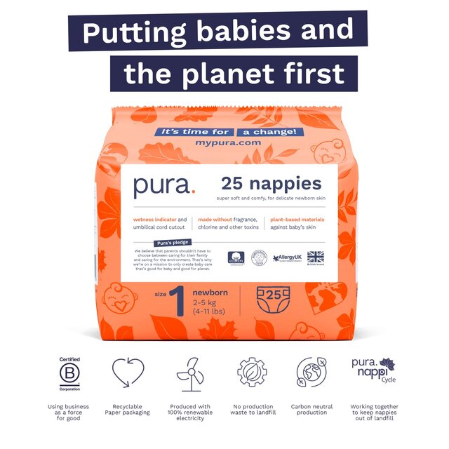 Pura Nappies Size 1 thumbnail 2