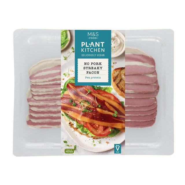 M&S Plant Kitchen Vegan No Pork Streaky Bacon