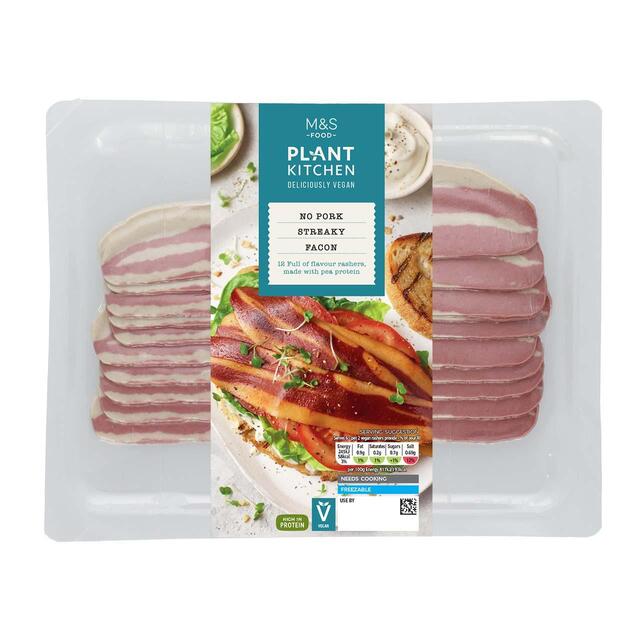 M&S Plant Kitchen Vegan No Pork Streaky Bacon thumbnail 2