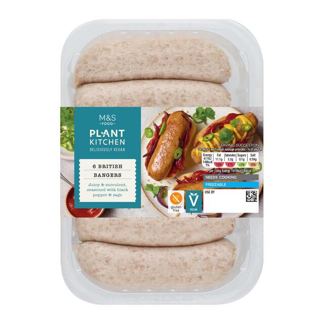 M&S Plant Kitchen Vegan 6 British Bangers thumbnail 2