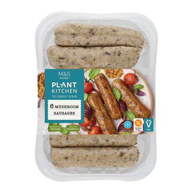 M&S Plant Kitchen 6 Mushroom Sausages