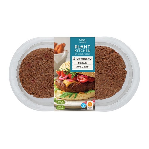 M&S Plant Kitchen 2 Mushroom Steak Burgers