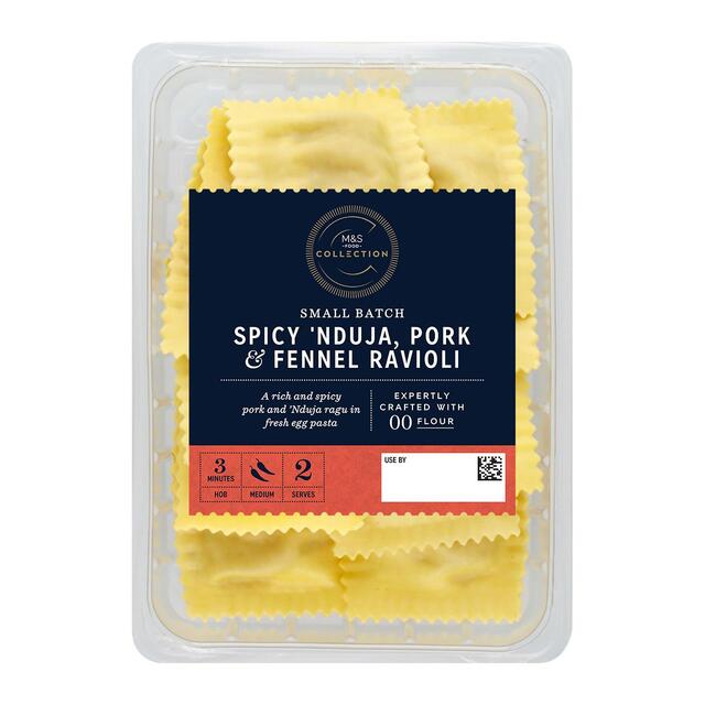 M&S Collection Spicy 'Nduja & Fennel Sausage Ravioli thumbnail 2