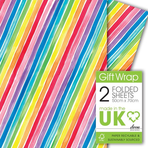 Rainbow Rock Gift Wrap Sheets