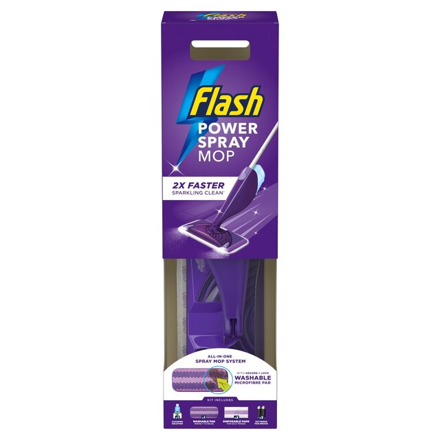 Flash Power Mop Washable Starter Kit, All-In-One Mopping System