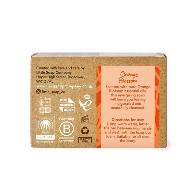 Little Soap Company Organic Bar Soap Orange Blossom 110g thumbnail 3