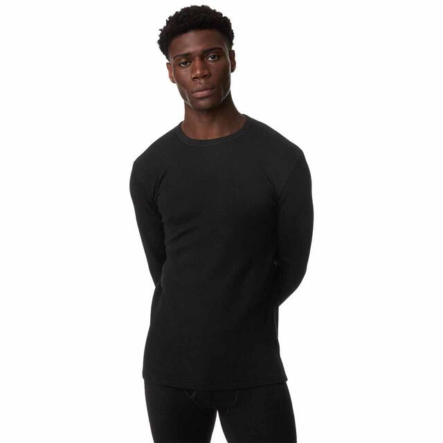 M&S Mens Heatgen Maximum Thermal Long Sleeve Top, Size S-XL, Black thumbnail 2