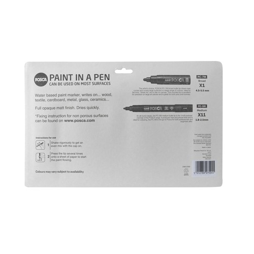 Posca 12pc Assorted Paint Marker Pale Colours Set thumbnail 2