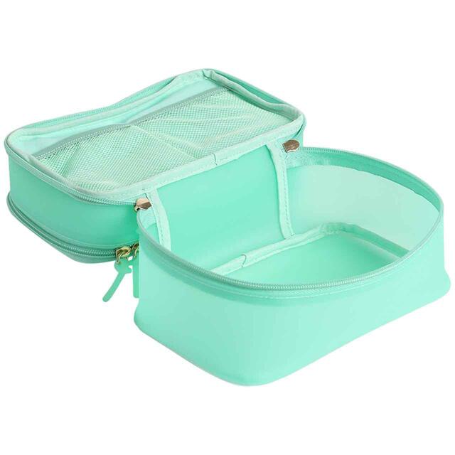 M&S Womens Collection, Double Tier Wash Bag, One Size, Mint thumbnail 3