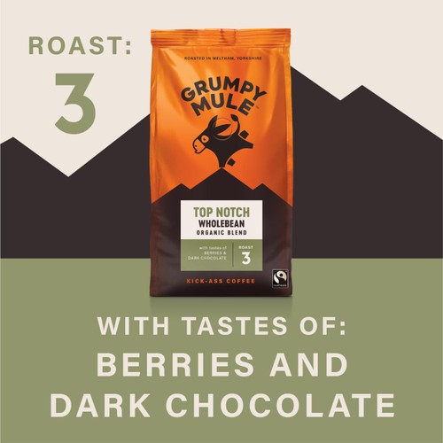 Grumpy Mule Top Notch Organic Blend Coffee Beans thumbnail 2