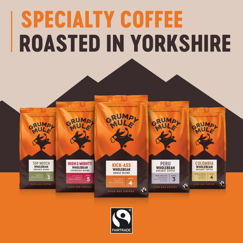Grumpy Mule Top Notch Organic Blend Coffee Beans thumbnail 5