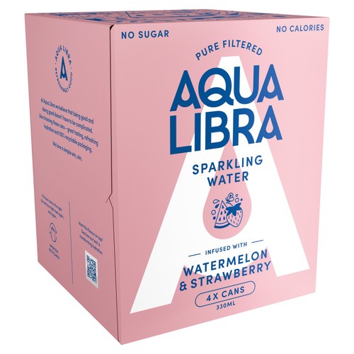 Aqua Libra Watermelon & Strawberry Sparkling Water thumbnail 2