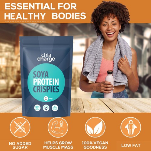 Chia Charge Soya Protein Crispies 80% thumbnail 3