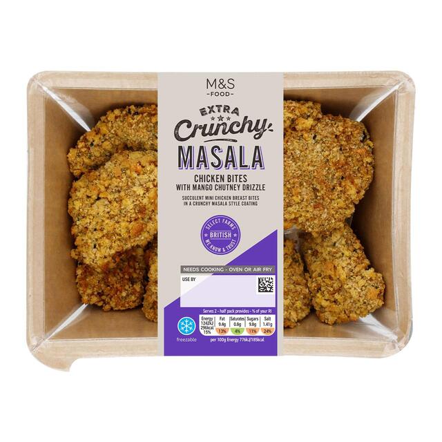 M&S Extra Crunchy Masala Chicken Bites with Mango Chutney Drizzle