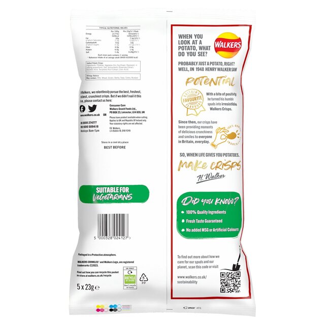 Walkers Crinkles Simply Salted Multipack Crisps thumbnail 8