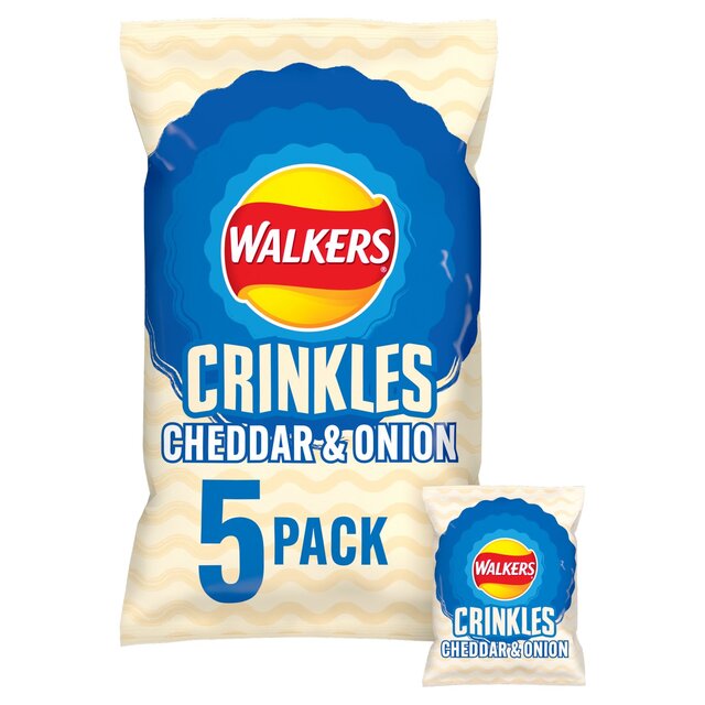 Walkers Crinkles Cheese and Onion Multipack Crisps