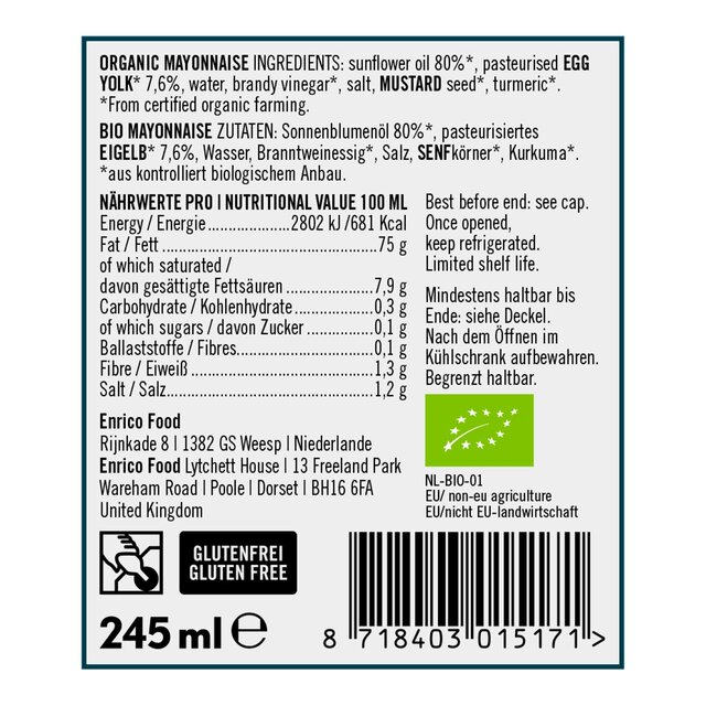 Jean Baton Mayonnaise Organic No Sugar thumbnail 7