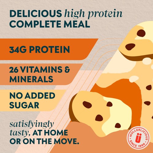 Muller x MyProtein Cookies & Cream High Protein Meal Replacement Shake thumbnail 2