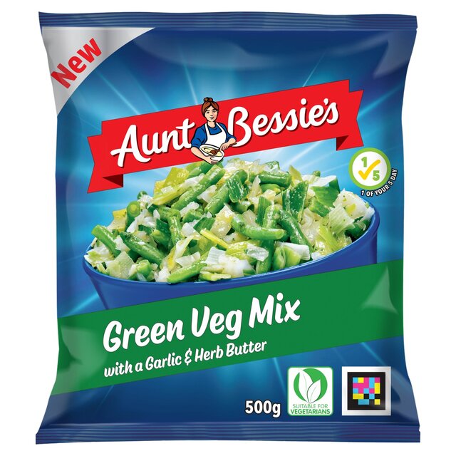 Aunt Bessie's Green Veg Mix with a Garlic & Herb Butter
