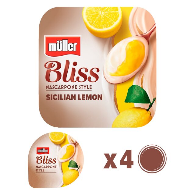Muller Bliss Mascarpone Sicilian Lemon Yogurts