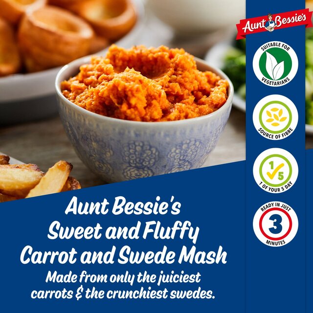 Aunt Bessie's Sweet & Tasty Carrot & Swede Mash thumbnail 3