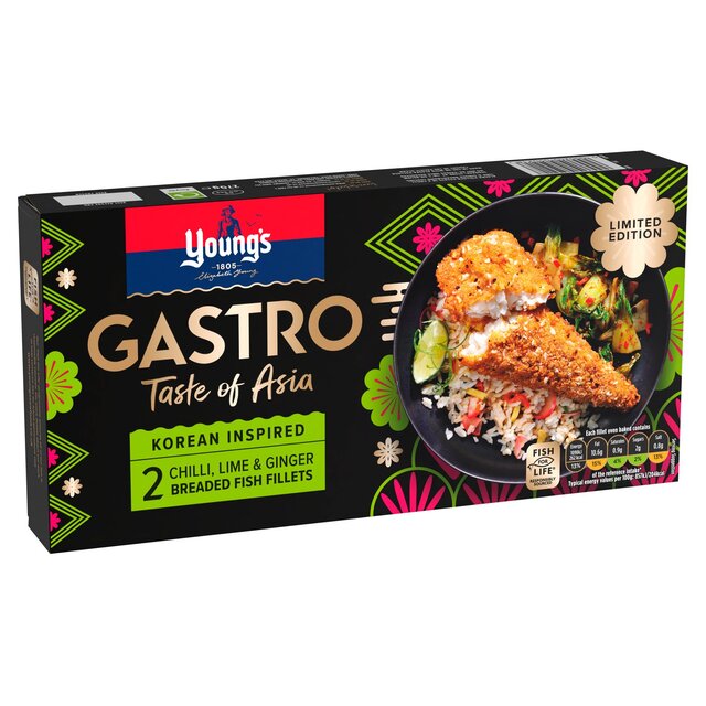 Young's Gastro Taste of Asia 2 Breaded Chilli, Lime and Ginger Fish Fillets