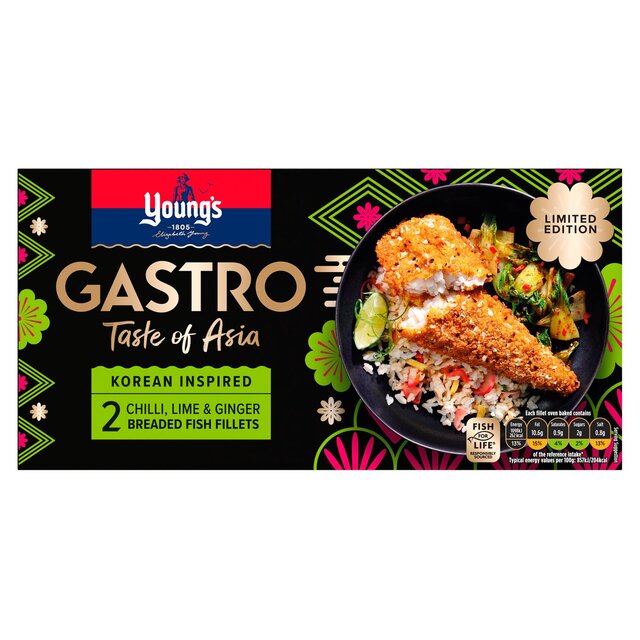 Young's Gastro Taste of Asia 2 Breaded Chilli, Lime and Ginger Fish Fillets thumbnail 2