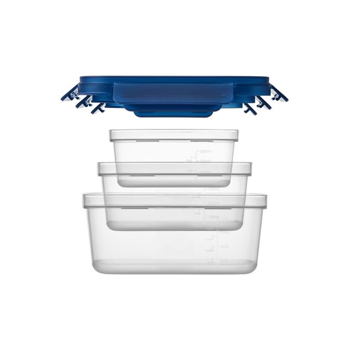 LocknLock NestnLock Blue Container Set, 3pc thumbnail 3