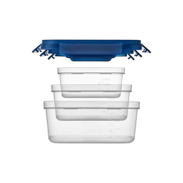 LocknLock NestnLock Blue Container Set, 3pc thumbnail 3