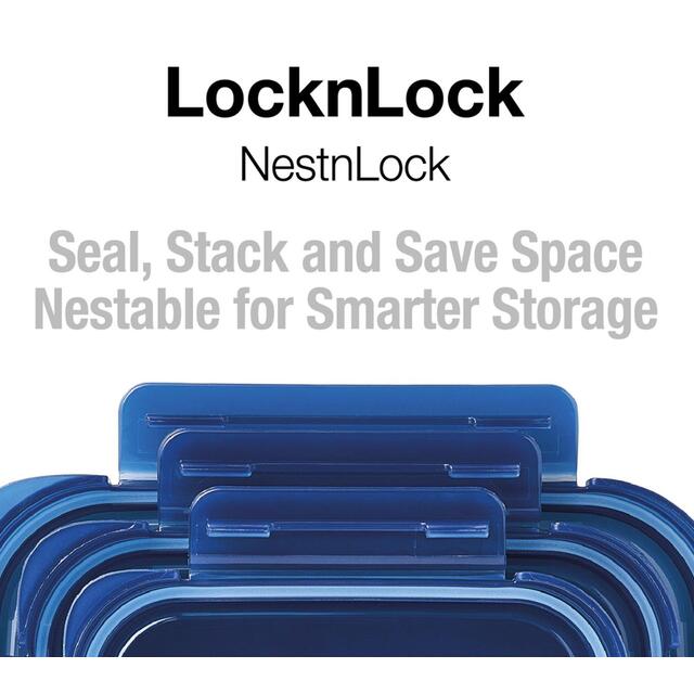 LocknLock NestnLock Blue Container Set, 3pc thumbnail 5