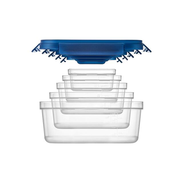 LocknLock NestnLock Blue Container Set, 5pc thumbnail 3