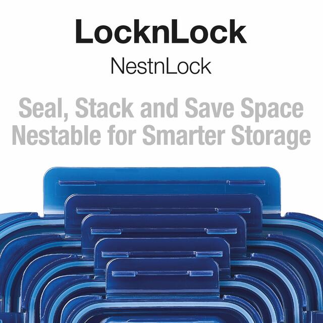 LocknLock NestnLock Blue Container Set, 5pc thumbnail 4