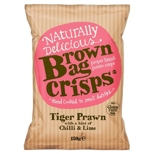 Brown Bag Tiger Prawn with Chilli and Lime potato crisps