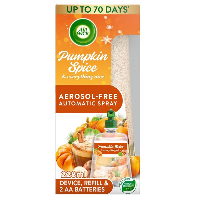 Airwick Aerosol-Free Auto Air Freshener Kit Pumpkin Spice & Everything Nice