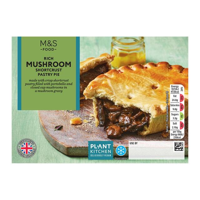 M&S Plant Kitchen Vegan Mushroom Shortcrust PastryPie thumbnail 2