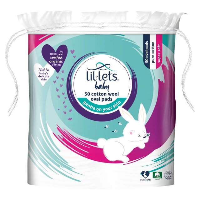 Lil-Lets Baby Cotton Wool Large Oval Pads