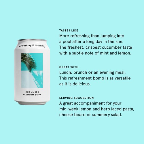 Something & Nothing Cucumber Premium Soda thumbnail 4