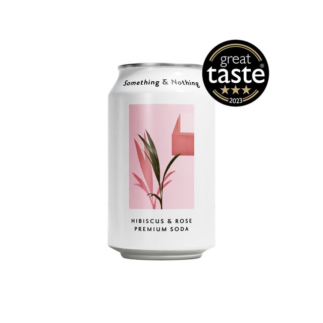 Something & Nothing Hibiscus & Rose Premium Soda