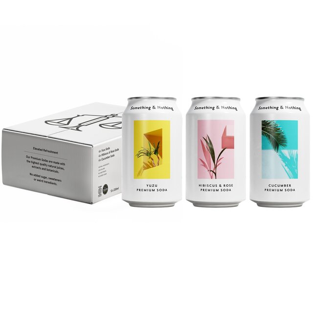 Something & Nothing Mixed Pack 12 Cans Premium Soda