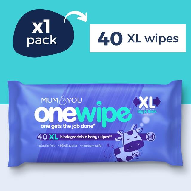 Mum & You OneWipe XL Biodegradable Wet wipe thumbnail 2