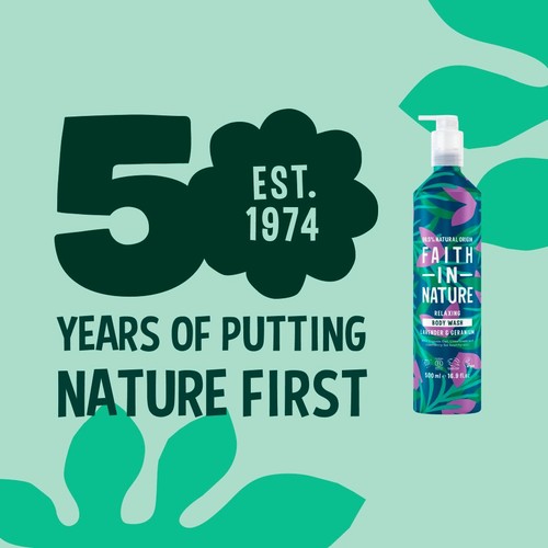 Faith In Nature Lavender & Geranium Body Wash 500ml in Aluminium Bottle thumbnail 8