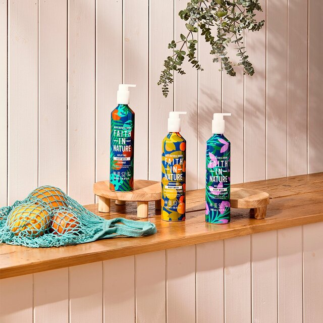 Faith In Nature Coconut Body Wash 500ml in Aluminium Bottle thumbnail 2