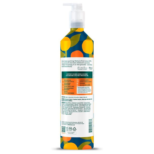 Faith In Nature Grapefruit & Orange Body Wash 500ml in Aluminium Bottle thumbnail 2