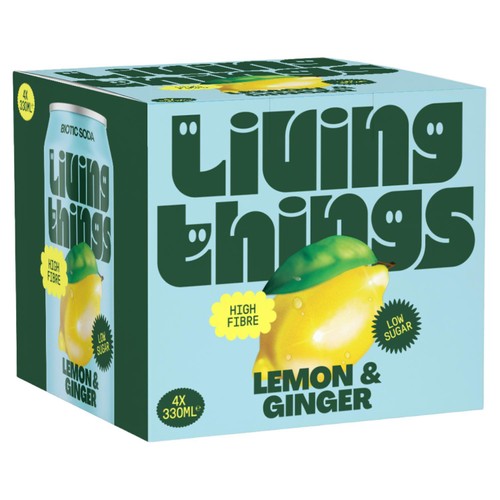 Living Things Lemon & Ginger Soda