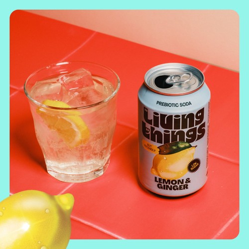 Living Things Lemon & Ginger Biotic Soda thumbnail 3