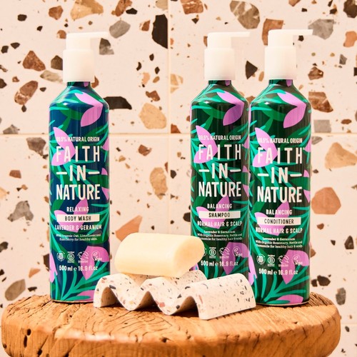 Faith In Nature Lavender & Geranium Conditioner 500ml in Aluminium Bottle thumbnail 3